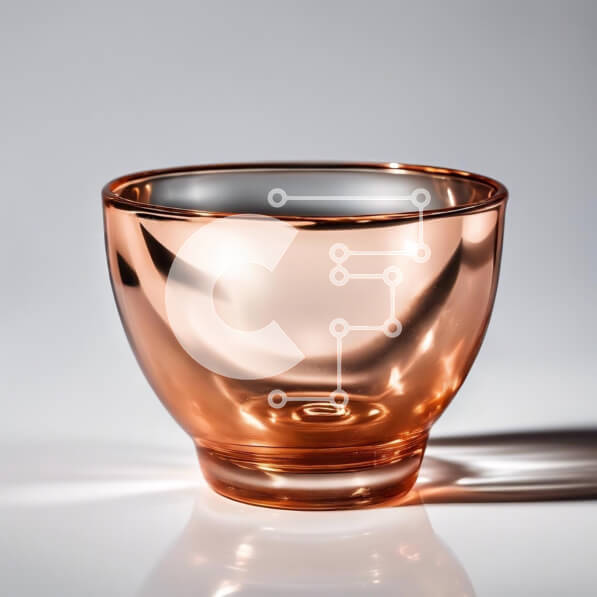 Intra Συλλεκτικό Ξύλινο Παζλ Plywood  4mm - Χάλκινο γυάλινο μπολ σε υπόλευκο φόντο Σε Ξύλινο Κουτί - Διαστάσεις: 10x10 cm – 25 κομμάτια