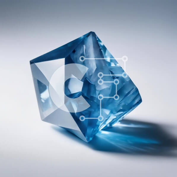 Intra Συλλεκτικό Ξύλινο Παζλ Plywood  4mm - Μπλε πολύτιμος λίθος σε σχήμα επιμήκους κύβου Σε Ξύλινο Κουτί - Διαστάσεις: 10x10 cm – 25 κομμάτια