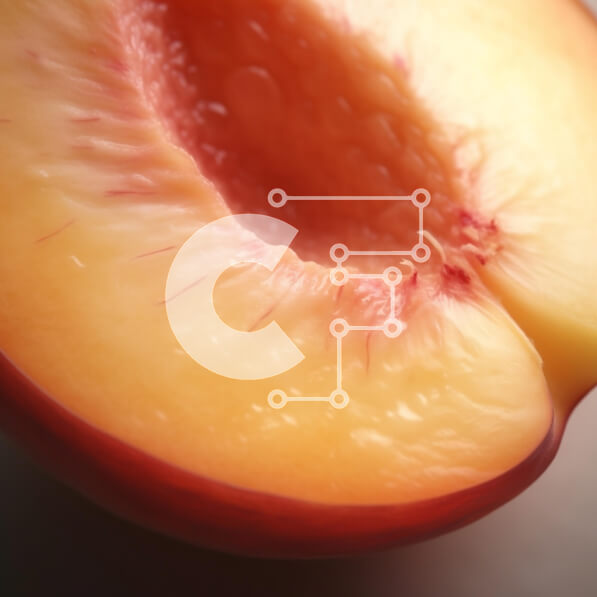 Σετ των 2 Intra Συλλεκτικό Ξύλινο Παζλ Plywood  4mm - Φρεσκοκομμένο ροδάκινο στο τραπέζι Σε Ξύλινο Κουτί - Διαστάσεις: 10x10 cm – 25 κομμάτια