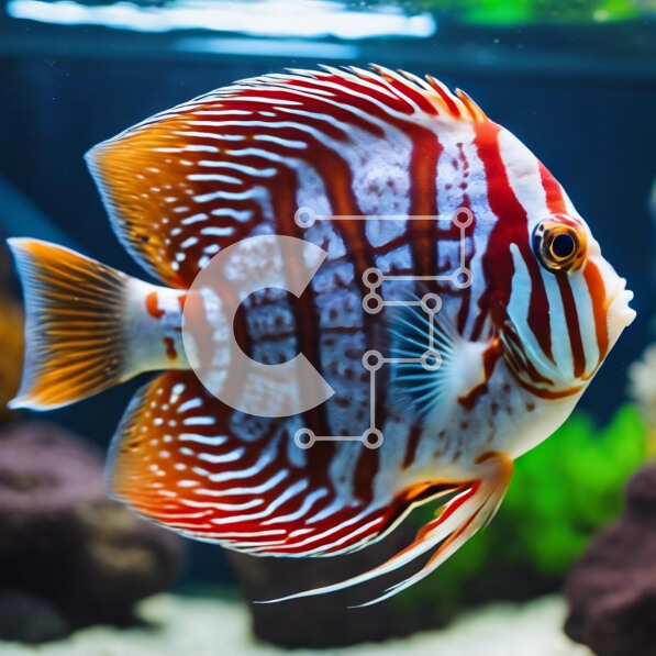 Intra Συλλεκτικό Ξύλινο Παζλ Plywood  4mm - Ζωντανά ψάρια δίσκων που κολυμπούν στο ενυδρείο Σε Ξύλινο Κουτί - Διαστάσεις: 10x10 cm – 25 κομμάτια