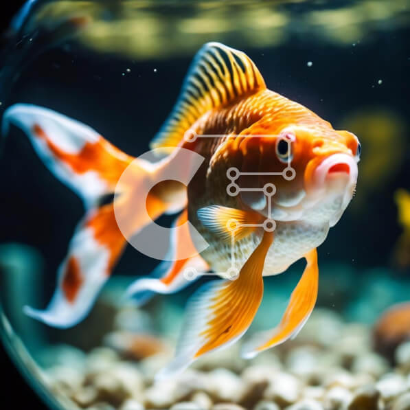 Intra Συλλεκτικό Ξύλινο Παζλ Plywood  4mm - Υγιές χρυσόψαρο που κολυμπά σε ένα μπολ με νερό Σε Ξύλινο Κουτί - Διαστάσεις: 10x10 cm – 25 κομμάτια