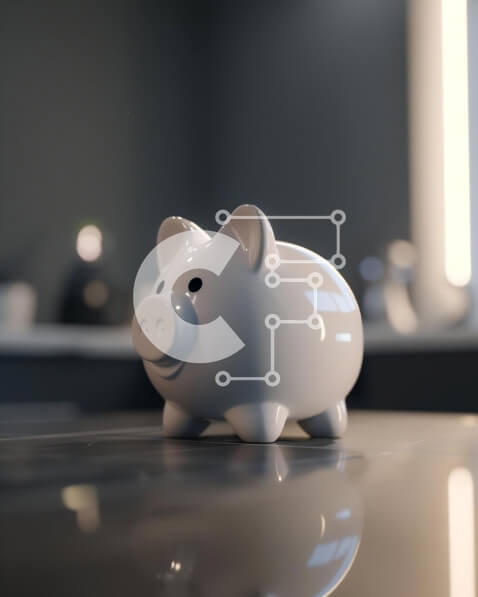 Intra Συλλεκτικό Ξύλινο Παζλ Plywood  4mm - Λευκός κουμπαράς στον πάγκο Σε Ξύλινο Κουτί - Διαστάσεις: 10x10 cm – 25 κομμάτια