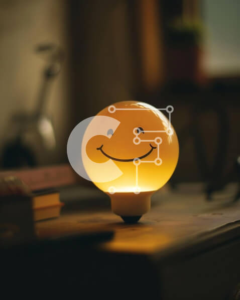 Intra Συλλεκτικό Ξύλινο Παζλ Plywood  4mm - Λαμπτήρας χαμογελαστός στη βιβλιοθήκη Σε Ξύλινο Κουτί - Διαστάσεις: 10x10 cm – 25 κομμάτια