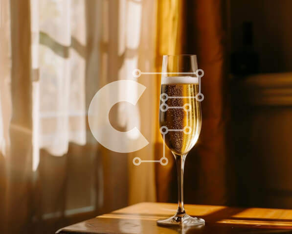 Σετ των 2 Intra Συλλεκτικό Ξύλινο Παζλ Plywood  4mm - Σαμπάνια και κρασί σε ξύλινο τραπέζι με παράθυρο Σε Ξύλινο Κουτί - Διαστάσεις: 10x10 cm – 25 κομμάτια