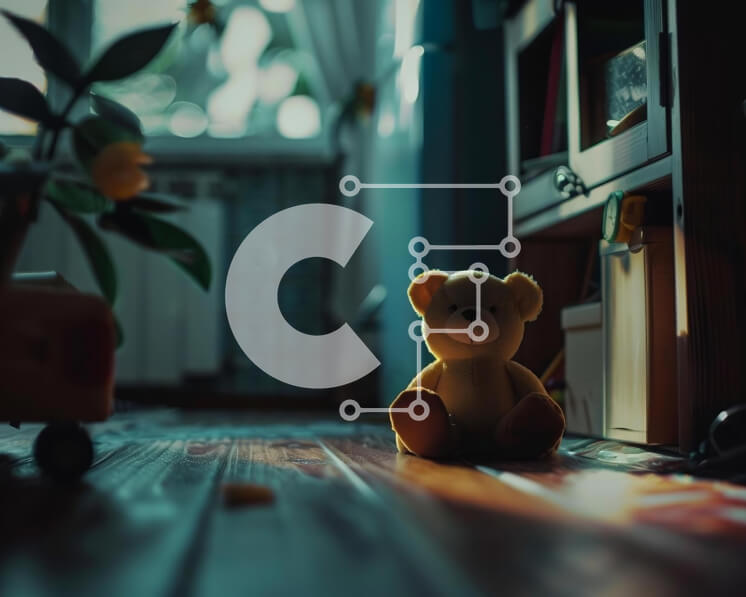 Intra Συλλεκτικό Ξύλινο Παζλ Plywood  4mm - Μοναχικό αρκουδάκι σε εγκαταλελειμμένο δωμάτιο Σε Ξύλινο Κουτί - Διαστάσεις: 10x10 cm – 25 κομμάτια