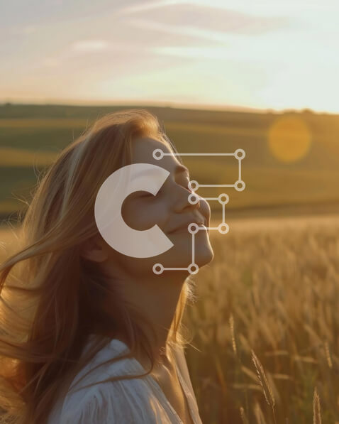 Intra Συλλεκτικό Ξύλινο Παζλ Plywood  4mm - Γυναίκα που διαλογίζεται στο ανοιχτό πεδίο στο ηλιοβασίλεμα Σε Ξύλινο Κουτί - Διαστάσεις: 10x10 cm – 25 κομμάτια