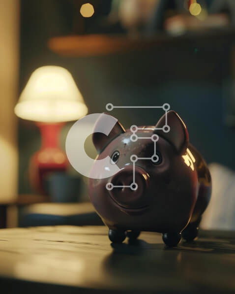 Intra Συλλεκτικό Ξύλινο Παζλ Plywood  4mm - Χαμογελαστός ροζ κουμπαράς με φωτιζόμενο φωτιστικό Σε Ξύλινο Κουτί - Διαστάσεις: 10x10 cm – 25 κομμάτια