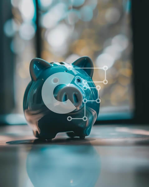 Intra Συλλεκτικό Ξύλινο Παζλ Plywood  4mm - Μπλε κουμπαράς στο τραπέζι μπροστά από το ανοιχτό παράθυρο Σε Ξύλινο Κουτί - Διαστάσεις: 10x10 cm – 25 κομμάτια