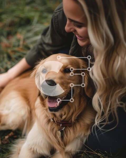 Σετ των 2 Intra Συλλεκτικό Ξύλινο Παζλ Plywood  4mm - Γυναίκα με το σκύλο της στο πάρκο Σε Ξύλινο Κουτί - Διαστάσεις: 10x10 cm – 25 κομμάτια