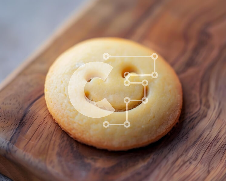 Σετ των 2 Intra Συλλεκτικό Ξύλινο Παζλ Plywood  4mm - Χαμογελώντας μπισκότο σε ξύλινη σανίδα κοπής Σε Ξύλινο Κουτί - Διαστάσεις: 10x10 cm – 25 κομμάτια