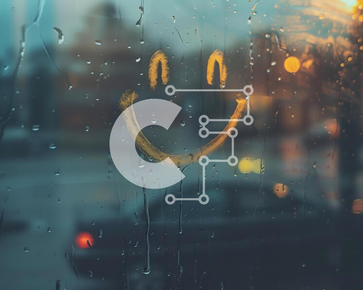 Intra Συλλεκτικό Ξύλινο Παζλ Plywood  4mm - Κίτρινο χαμογελαστό πρόσωπο σε βροχερό τζάμι Σε Ξύλινο Κουτί - Διαστάσεις Puzzle: 10x10 cm – 25 κομμάτια