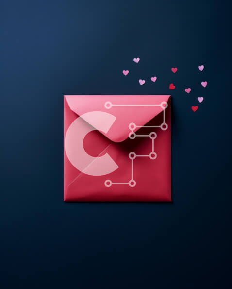 Intra Συλλεκτικό Ξύλινο Παζλ Plywood  4mm - Κόκκινος φάκελος με καρδιές για την ημέρα του Αγίου Βαλεντίνου και ρομαντικές περιστάσεις Σε Ξύλινο Κουτί - Διαστάσεις: 10x10 cm – 25 κομμάτια