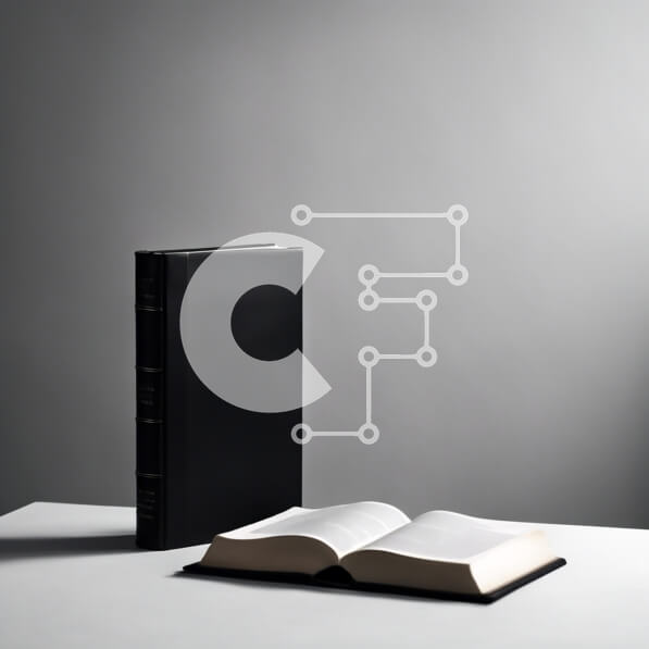 Intra Συλλεκτικό Ξύλινο Παζλ Plywood  4mm - Ανοιχτά και μαύρα βιβλία στο τραπέζι με γκρι φόντο Σε Ξύλινο Κουτί - Διαστάσεις Puzzle: 10x10 cm – 25 κομμάτια