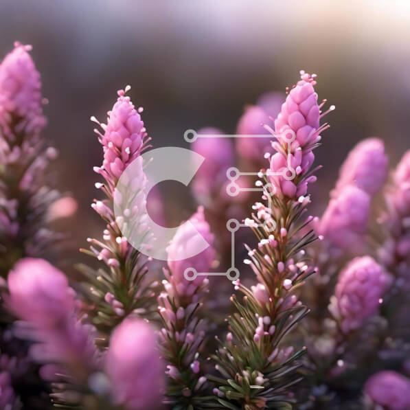 Intra Συλλεκτικό Ξύλινο Παζλ Plywood  4mm - Κοντινό πλάνο ροζ λουλουδιών στον κήπο ή το πάρκο Σε Ξύλινο Κουτί - Διαστάσεις: 10x10 cm – 25 κομμάτια