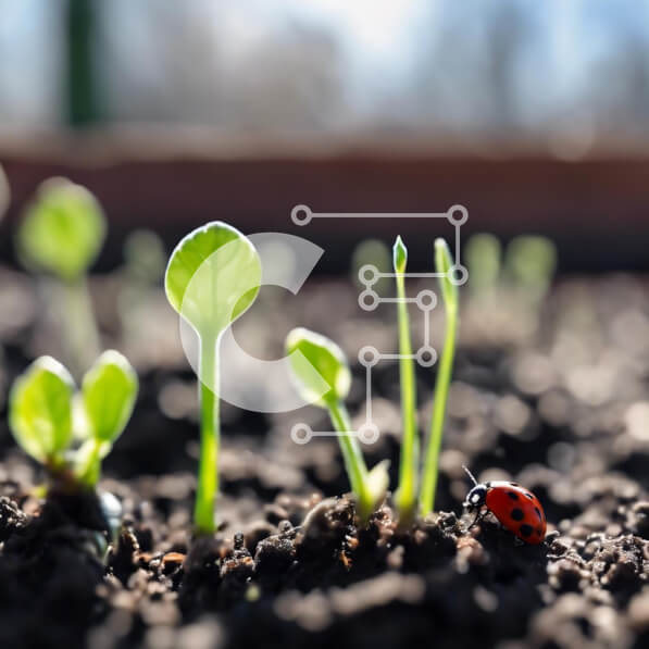 Intra Συλλεκτικό Ξύλινο Παζλ Plywood  4mm - Πασχαλίτσα στα πράσινα βλαστάρια στο έδαφος Σε Ξύλινο Κουτί - Διαστάσεις: 10x10 cm – 25 κομμάτια