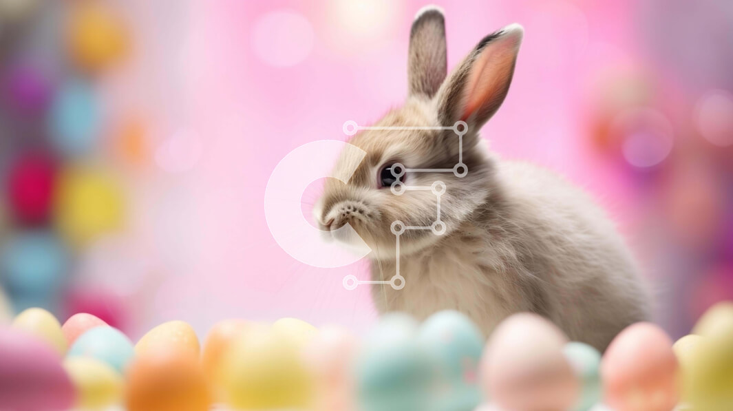 Intra Συλλεκτικό Ξύλινο Παζλ Plywood  4mm - Λαγουδάκι με τα πολύχρωμα Πασχαλινά αυγά Σε Ξύλινο Κουτί - Διαστάσεις: 10x10 cm – 25 κομμάτια