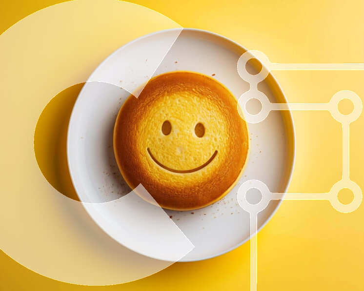 Σετ των 2 Intra Συλλεκτικό Ξύλινο Παζλ Plywood  4mm - Κίτρινο κέικ Smiley Face σε οβάλ πιάτο Σε Ξύλινο Κουτί - Διαστάσεις: 10x10 cm – 25 κομμάτια