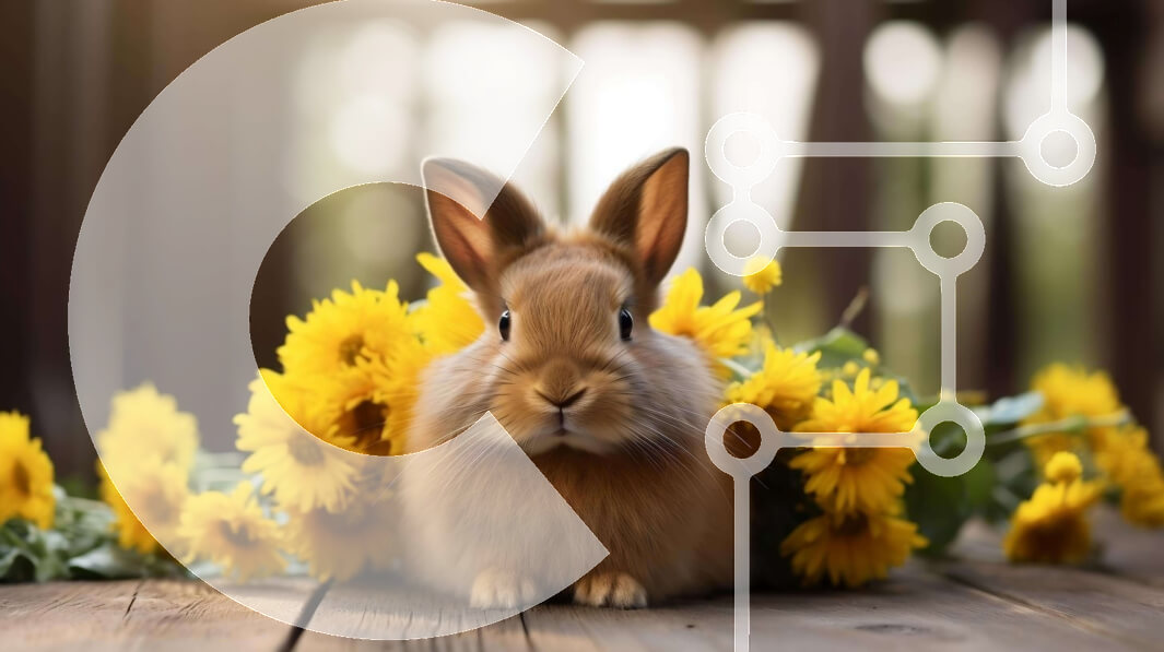 Intra Συλλεκτικό Ξύλινο Παζλ Plywood  4mm - Καφέ λαγουδάκι στο πεδίο ηλίανθου Σε Ξύλινο Κουτί - Διαστάσεις: 10x10 cm – 25 κομμάτια