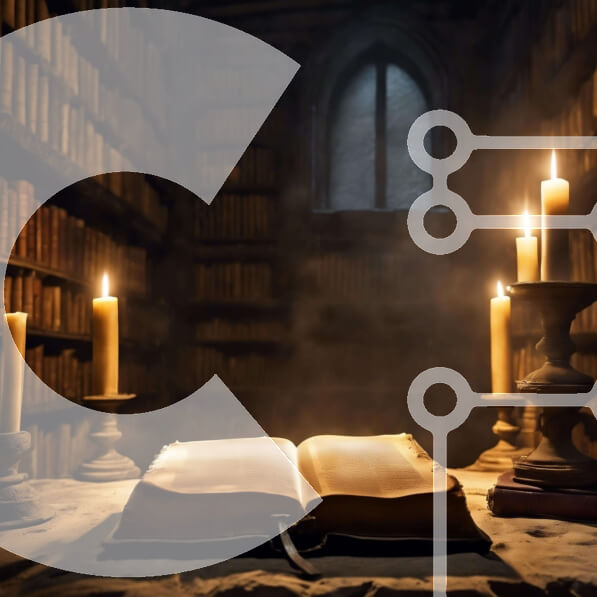 Intra Συλλεκτικό Ξύλινο Παζλ Plywood  4mm - Παλιά βιβλιοθήκη με ανοιχτό βιβλίο και κεριά Σε Ξύλινο Κουτί - Διαστάσεις Puzzle: 10x10 cm – 25 κομμάτια