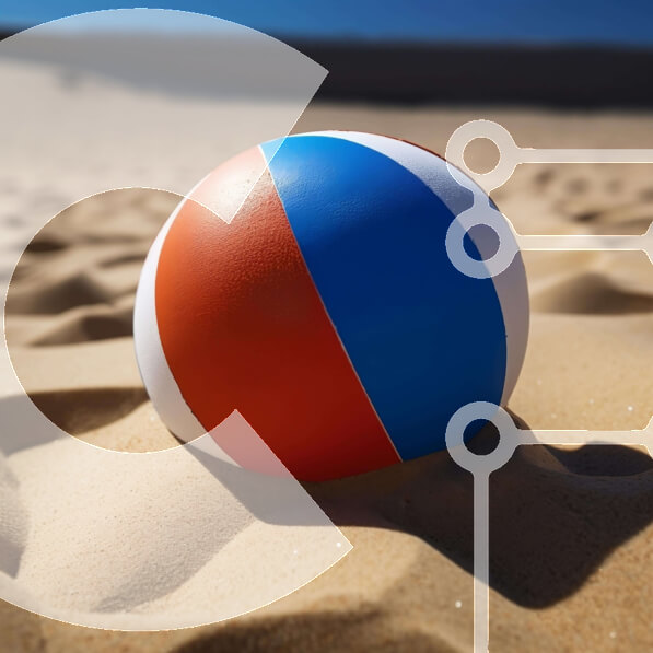 Intra Συλλεκτικό Ξύλινο Παζλ Plywood  4mm - Ζωηρόχρωμη σκηνή παραλίας στην αμμώδη παραλία Σε Ξύλινο Κουτί - Διαστάσεις Puzzle: 10x10 cm – 25 κομμάτια