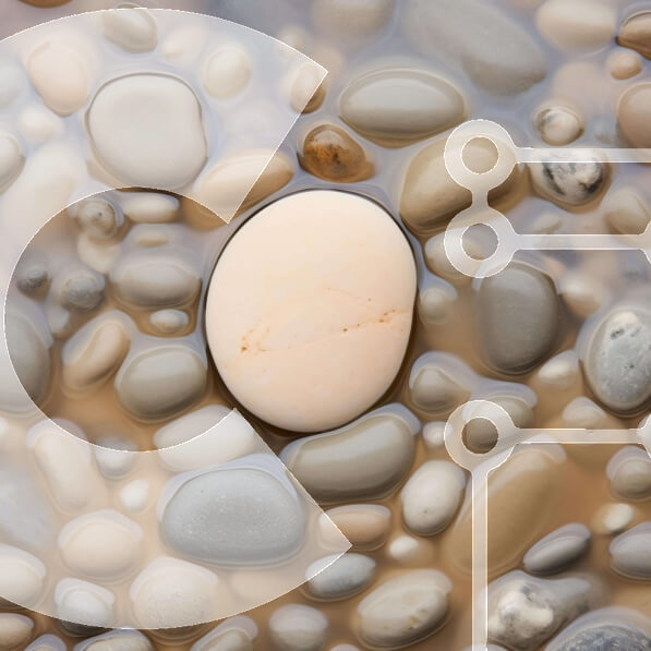 Intra Συλλεκτικό Ξύλινο Παζλ Plywood  4mm - Λευκή πέτρα στο νερό με βράχους και βότσαλα Σε Ξύλινο Κουτί - Διαστάσεις: 10x10 cm – 25 κομμάτια