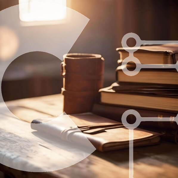 Intra Συλλεκτικό Ξύλινο Παζλ Plywood  4mm - Vintage και αντίκες βιβλία σε ξύλινο τραπέζι Σε Ξύλινο Κουτί - Διαστάσεις Puzzle: 10x10 cm – 25 κομμάτια