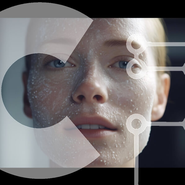 Σετ των 2 Intra Συλλεκτικό Ξύλινο Παζλ Plywood  4mm - Γυναίκα με λευκή πούδρα στο πρόσωπο στην έννοια ομορφιάς και περιποίησης δέρματος Σε Ξύλινο Κουτί - Διαστάσεις: 10x10 cm – 25 κομμάτια