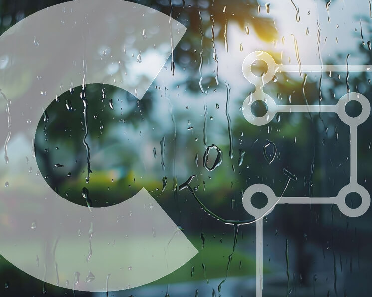 Intra Συλλεκτικό Ξύλινο Παζλ Plywood  4mm - Χαμογελαστό πρόσωπο που σχεδιάζεται σε παράθυρο που λερώνεται από τη βροχή με υπαίθριο φόντο Σε Ξύλινο Κουτί - Διαστάσεις: 10x10 cm – 25 κομμάτια