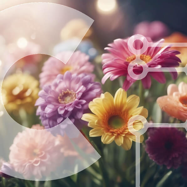 Intra Συλλεκτικό Ξύλινο Παζλ Plywood  4mm - Πολύχρωμο μπουκέτο ζέρμπερα μαργαρίτες Σε Ξύλινο Κουτί - Διαστάσεις: 10x10 cm – 25 κομμάτια