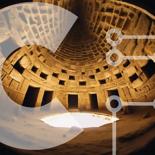 Intra Συλλεκτικό Ξύλινο Παζλ Plywood  4mm - Αρχαίο κυκλικό κτήριο από πέτρα με παράθυρα και πόρτες Σε Ξύλινο Κουτί - Διαστάσεις Puzzle: 10x10 cm – 25 κομμάτια