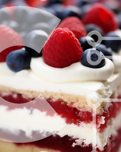 Σετ των 2 Intra Συλλεκτικό Ξύλινο Παζλ Plywood  4mm - Νόστιμο κέικ με φρούτο με λευκό γλάσο και σαντιγί Σε Ξύλινο Κουτί - Διαστάσεις: 10x10 cm – 25 κομμάτια