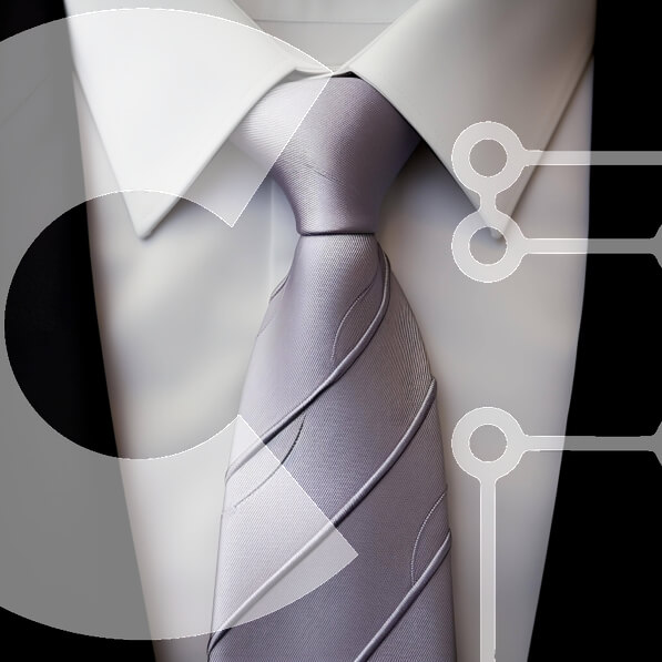 Σετ των 2 Intra Συλλεκτικό Ξύλινο Παζλ Plywood  4mm - Κομψή ασημένια γραβάτα κινηματογράφηση σε πρώτο πλάνο Σε Ξύλινο Κουτί - Διαστάσεις: 10x10 cm – 25 κομμάτια