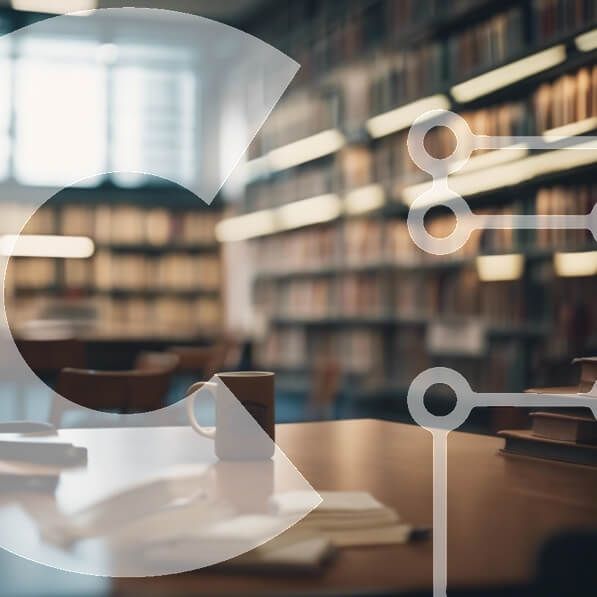 Intra Συλλεκτικό Ξύλινο Παζλ Plywood  4mm - Άδεια βιβλιοθήκη με ξύλινο τραπέζι και φλιτζάνι καφέ Σε Ξύλινο Κουτί - Διαστάσεις Puzzle: 10x10 cm – 25 κομμάτια