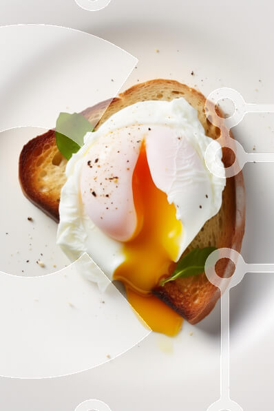 Σετ των 2 Intra Συλλεκτικό Ξύλινο Παζλ Plywood  4mm - Αυγό στο τοστ με φρέσκα βότανα Σε Ξύλινο Κουτί - Διαστάσεις: 10x10 cm – 25 κομμάτια