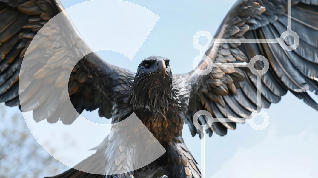 Σετ των 2 Intra Συλλεκτικό Ξύλινο Παζλ Plywood  4mm - Άγαλμα αετού με ανοιχτά φτερά Σε Ξύλινο Κουτί - Διαστάσεις: 10x10 cm – 25 κομμάτια