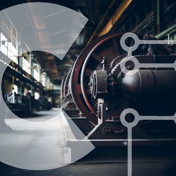 Intra Συλλεκτικό Ξύλινο Παζλ Plywood  4mm - Βιομηχανική Σκηνή με Μηχανήματα και Εξοπλισμό Σε Ξύλινο Κουτί - Διαστάσεις Puzzle: 10x10 cm – 25 κομμάτια