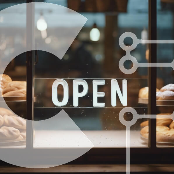 Σετ των 2 Intra Συλλεκτικό Ξύλινο Παζλ Plywood  4mm - Παράθυρο αρτοποιείου με αρτοσκευάσματα και ανοιχτή πινακίδα Σε Ξύλινο Κουτί - Διαστάσεις: 10x10 cm – 25 κομμάτια