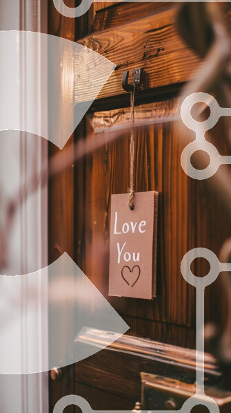 Intra Συλλεκτικό Ξύλινο Παζλ Plywood  4mm - Εγκάρδια Ξύλινη Πόρτα με μήνυμα «Love You». Σε Ξύλινο Κουτί - Διαστάσεις Puzzle: 10x10 cm – 25 κομμάτια