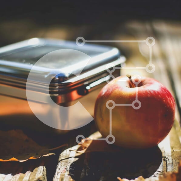 Σετ των 2 Intra Συλλεκτικό Ξύλινο Παζλ Plywood  4mm - Apple και Container Still Life Σε Ξύλινο Κουτί - Διαστάσεις: 10x10 cm – 25 κομμάτια