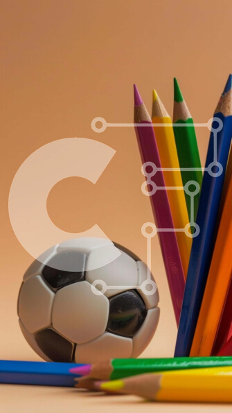 Intra Συλλεκτικό Ξύλινο Παζλ Plywood  4mm - Πολύχρωμα είδη τέχνης και μπάλα ποδοσφαίρου Σε Ξύλινο Κουτί - Διαστάσεις: 10x10 cm – 25 κομμάτια