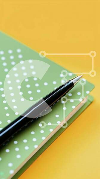 Intra Συλλεκτικό Ξύλινο Παζλ Plywood  4mm - Μαύρο στυλό σε πράσινα σημειωματάρια Σε Ξύλινο Κουτί - Διαστάσεις: 10x10 cm – 25 κομμάτια