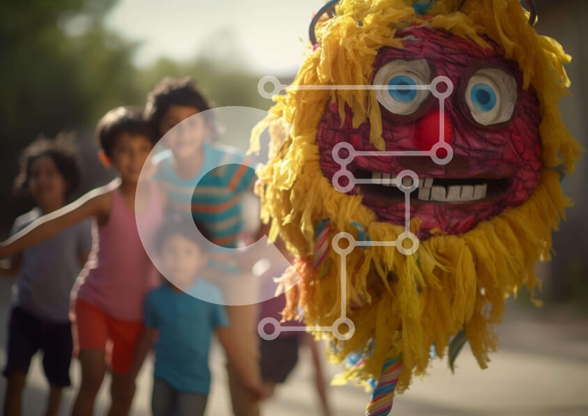 Intra Συλλεκτικό Ξύλινο Παζλ Plywood  4mm - Παιδιά με περίτεχνη στολή κλόουν Σε Ξύλινο Κουτί - Διαστάσεις Puzzle: 10x10 cm – 25 κομμάτια