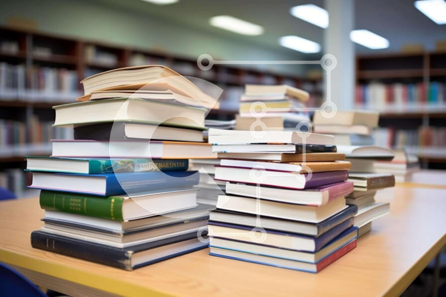 Intra Συλλεκτικό Ξύλινο Παζλ Plywood  4mm - Ρύθμιση βιβλιοθήκης με στοίβα βιβλίων Σε Ξύλινο Κουτί - Διαστάσεις Puzzle: 10x10 cm – 25 κομμάτια