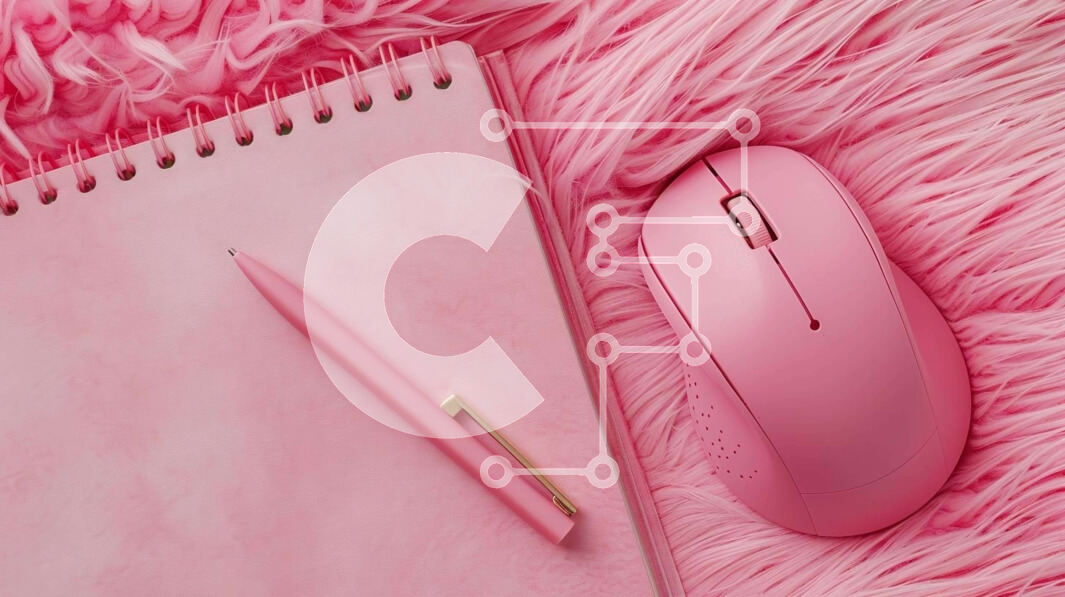 Intra Συλλεκτικό Ξύλινο Παζλ Plywood  4mm - Ροζ σημειωματάριο, ποντίκι και στυλό σε αφράτη ροζ γούνα Σε Ξύλινο Κουτί - Διαστάσεις: 10x10 cm – 25 κομμάτια