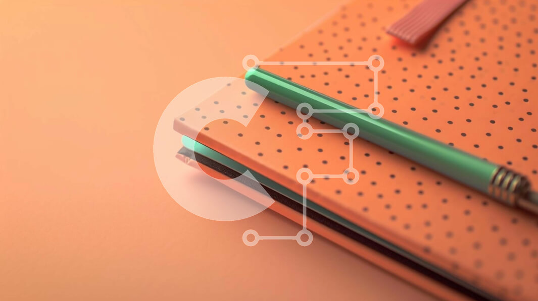 Intra Συλλεκτικό Ξύλινο Παζλ Plywood  4mm - Πορτοκαλί σημειωματάρια και πράσινο στυλό Σε Ξύλινο Κουτί - Διαστάσεις: 10x10 cm – 25 κομμάτια