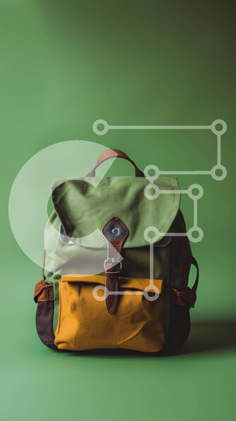 Intra Συλλεκτικό Ξύλινο Παζλ Plywood  4mm - Κομψό πράσινο σακίδιο πλάτης Σε Ξύλινο Κουτί - Διαστάσεις: 10x10 cm – 25 κομμάτια