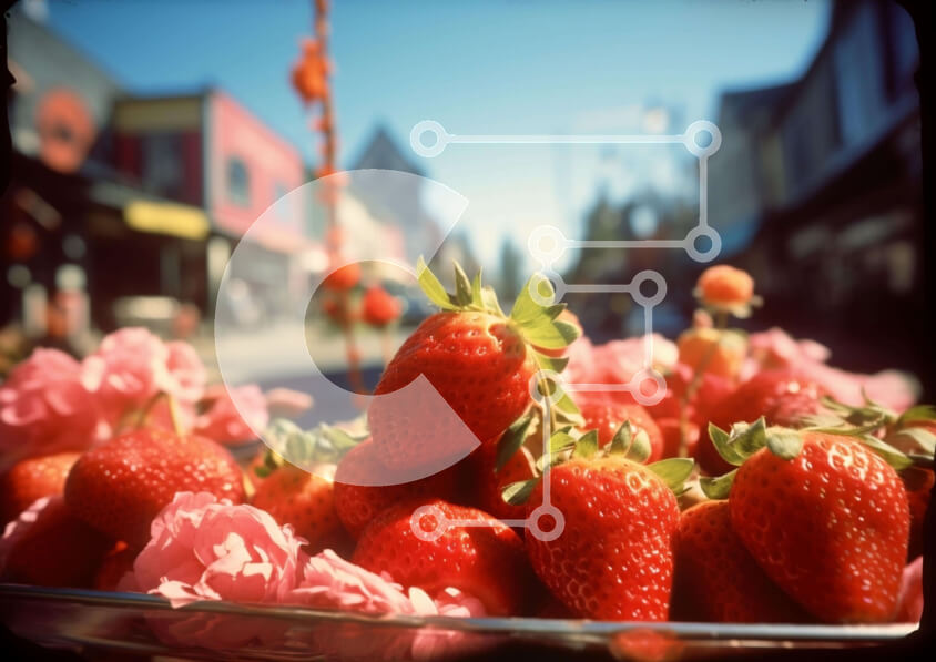 Σετ των 2 Intra Συλλεκτικό Ξύλινο Παζλ Plywood  4mm - Ασημένιο μπολ με φράουλες και ροζ λουλούδια Σε Ξύλινο Κουτί - Διαστάσεις: 10x10 cm – 25 κομμάτια