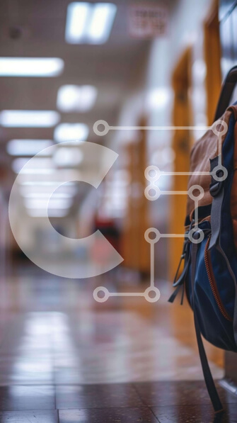 Intra Συλλεκτικό Ξύλινο Παζλ Plywood  4mm - Σακίδιο πλάτης σε έναν άδειο διάδρομο Σε Ξύλινο Κουτί - Διαστάσεις: 10x10 cm – 25 κομμάτια