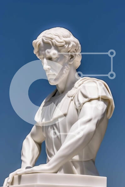 Intra Συλλεκτικό Ξύλινο Παζλ Plywood  4mm - Λευκή προτομή του αρχαίου ρωμαϊκού αγάλματος Σε Ξύλινο Κουτί - Διαστάσεις Puzzle: 10x10 cm – 25 κομμάτια