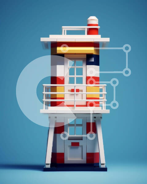 Intra Συλλεκτικό Ξύλινο Παζλ Plywood  4mm - Πολύχρωμος φάρος παιχνιδιών Σε Ξύλινο Κουτί - Διαστάσεις Puzzle: 10x10 cm – 25 κομμάτια